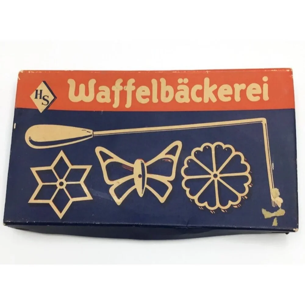 Vintage HS Waffelbackerei Rosette Cookie Waffle Mold Set Germany